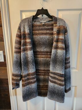 Natural Reflections Women’s Preppy Academia Cozy Striped Cardigan Fall Colors